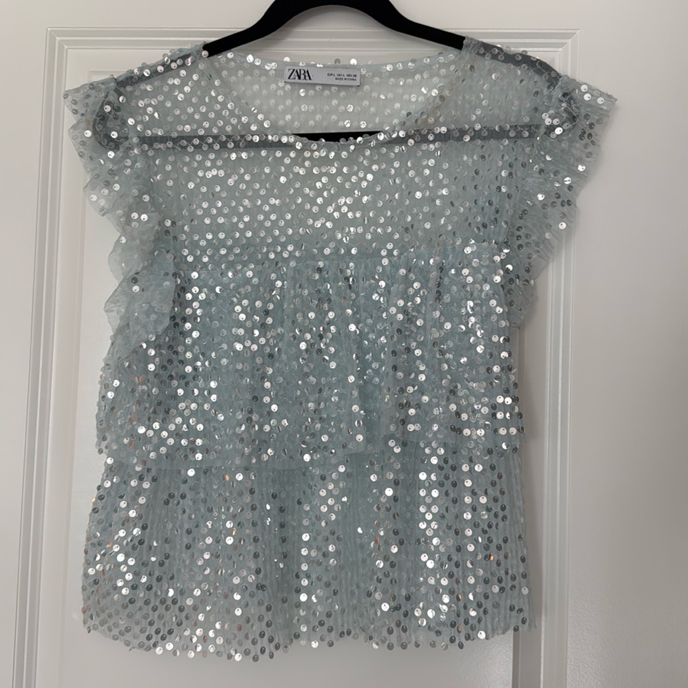 Size small layered sequin top Zara.